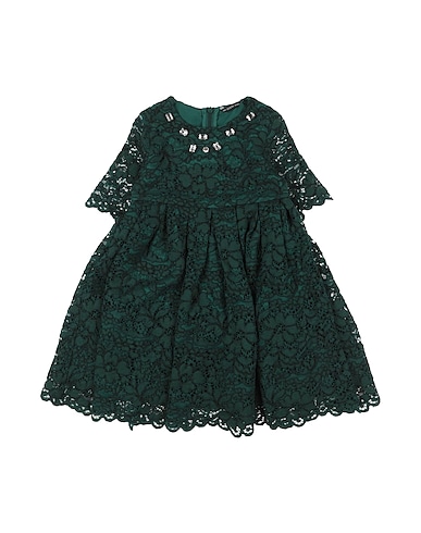 GUESS Vestito Verde scuro 46% Viscosa, 39% Cotone, 15% Poliammide