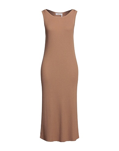 CHLOÉ Midi dress Camel 90% Wool, 10% Cashmere