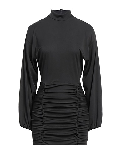 DONDUP Short dress Black 96% Polyester, 4% Elastane