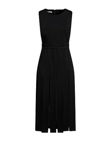 BIANCOGHIACCIO Midi dress Black 65% Viscose, 30% Polyamide, 5% Elastane, Polyester