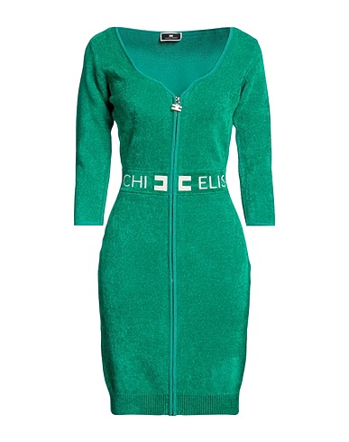 ELISABETTA FRANCHI Sheath dress Emerald green 29% Wool, 29% Acrylic, 24% Viscose, 18% Polyamide