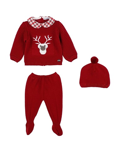 JULIANA Ensemble bébé  Rouge brique 100% Acrylique