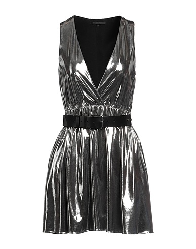 PATRIZIA PEPE SERA Short dress Silver 94% Polyester, 6% Elastane