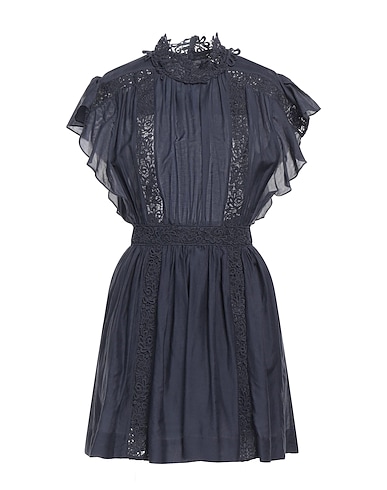 MARANT ÉTOILE Vestito corto Piombo 67% Cotone, 33% Viscosa