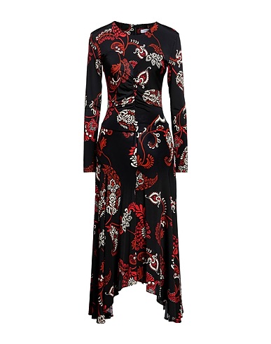 SIMONA CORSELLINI Μακρύ φόρεμα Μαύρο 90% Βισκόζη, 10% Ελαστάνη