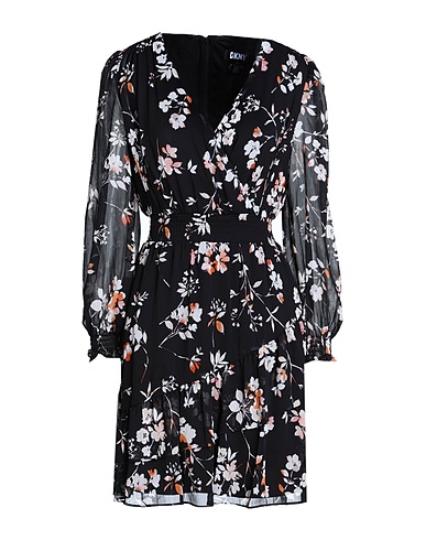 DKNY Short dress Black 70% Polyester, 30% Recycled polyester