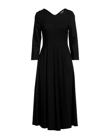 RIALTO 48 Midi-Kleid Schwarz 82% Viskose, 15% Polyester, 3% Elastan