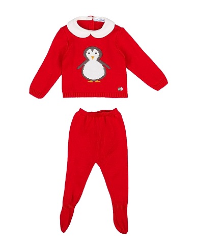 JULIANA Completo Baby  Rosso 100% Acrilico