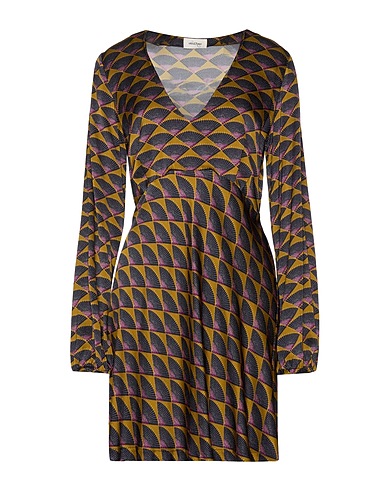 OTTOD'AME Short dress Mustard 100% Viscose