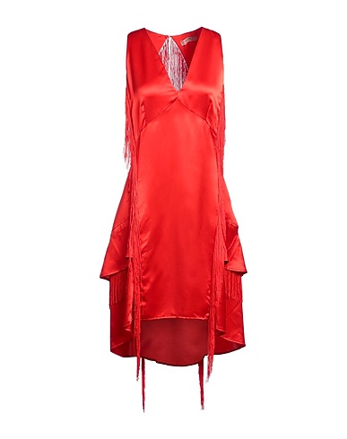 TWINSET Midi dress Red 58% Acetate, 42% Silk, Polyester