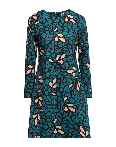 CAMICETTASNOB Short dress Deep teal 58% Viscose, 35% Polyester, 7% Elastane