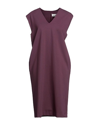 MEIMEIJ Vestito midi Prugna 68% Viscosa, 27% Poliammide, 5% Elastan, Acetato