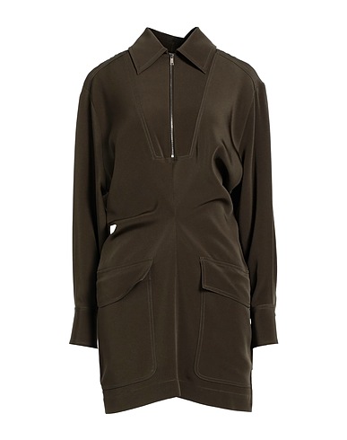 VICTORIA BECKHAM Office dress Military green 60% Acetate, 40% Viscose