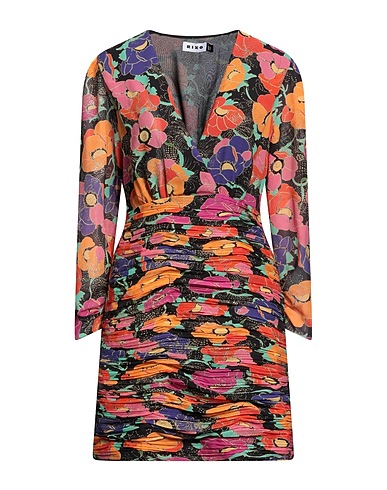 RIXO Kurzes Kleid Orange 95% Seide, 5% Elastan