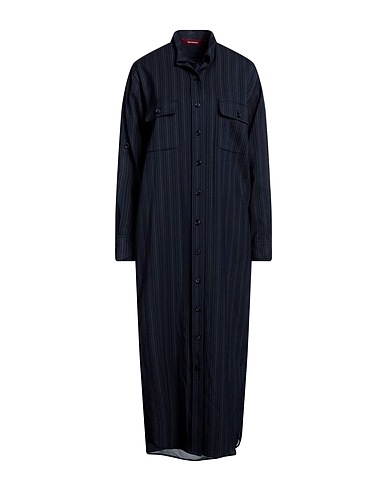 SIES MARJAN Long dress Navy blue 73% Virgin Wool, 11% Silk, 9% Mohair wool, 5% Cotton, 2% Elastane