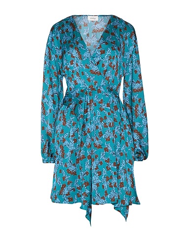 OTTOD'AME Short dress Deep teal 100% Polyester
