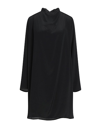 OTTOD'AME Short dress Black 70% Acetate, 30% Silk