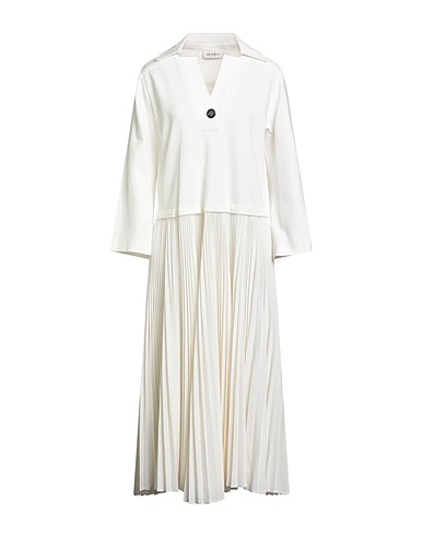 MEIMEIJ Midi dress White 68% Viscose, 27% Polyamide, 5% Elastane
