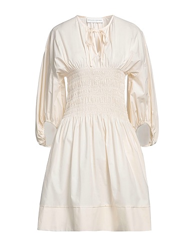 SKILLS & GENES Robe courte Ivoire 100% Coton