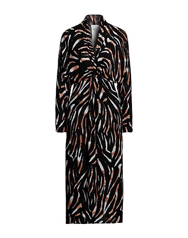 RAME Midi dress Brown 90% Viscose, 8% Wool, 2% Elastane