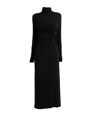 RÓHE Long dress Black 71% Viscose, 21% Polyester, 8% Elastane