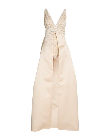 ELISABETTA FRANCHI Vestito lungo Avorio 100% Poliammide, Poliestere