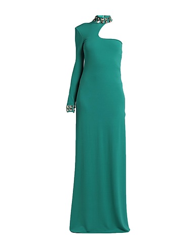ELISABETTA FRANCHI Long dress Green 95% Viscose, 5% Elastane