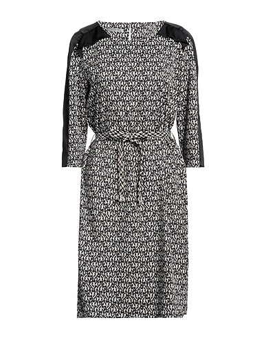 BIANCOGHIACCIO Vestito midi Nero 97% Poliestere, 3% Elastan