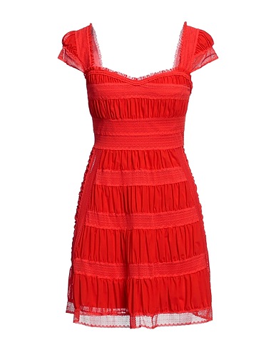 FREE PEOPLE Short dress Red 83% Nylon, 17% Elastane