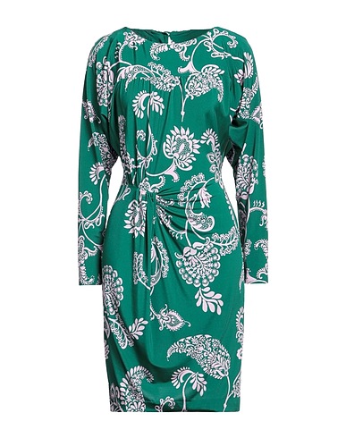 SIMONA CORSELLINI Short dress Green 90% Viscose, 10% Elastane