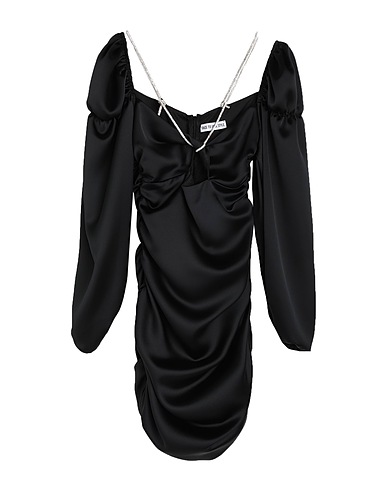 FACE TO FACE STYLE Short dress Black 100% PES - Polyethersulfone