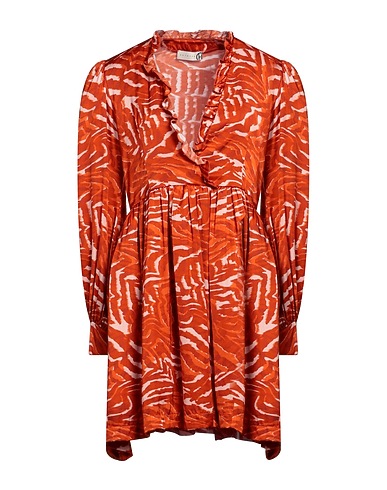 HAVEONE Short dress Rust 100% Viscose