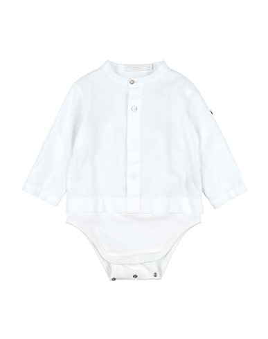 CHIC COLLECTION by LARANJINHA Baby bodysuit White 55% Linen, 45% Cotton