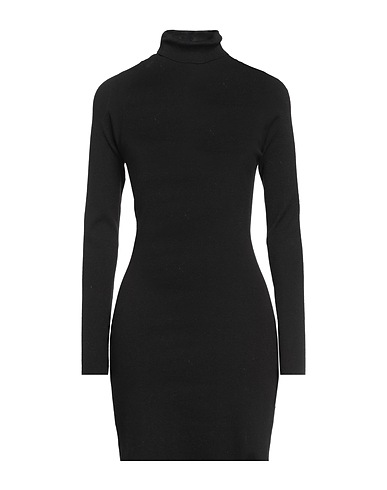 AKEP Short dress Black 85% Viscose, 15% Polyester