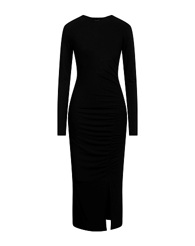 PINKO Midi dress Black 68% Viscose, 27% Wool, 5% Elastane