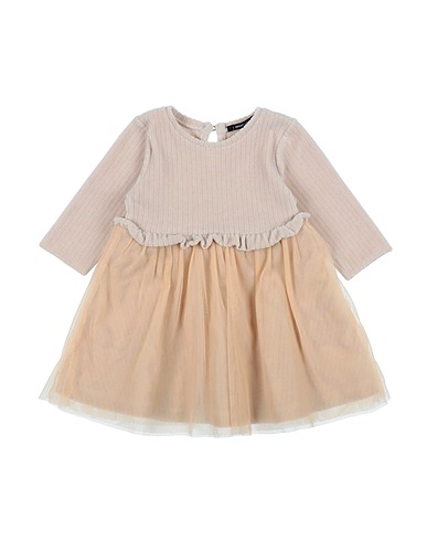 AVENTIQUATTRORE Vestido para bebé  Beige 74% Cotton, 22% Polyamide, 4% Elastane