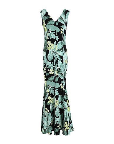 NORMA KAMALI Long dress Light green 95% Polyester, 5% Elastane