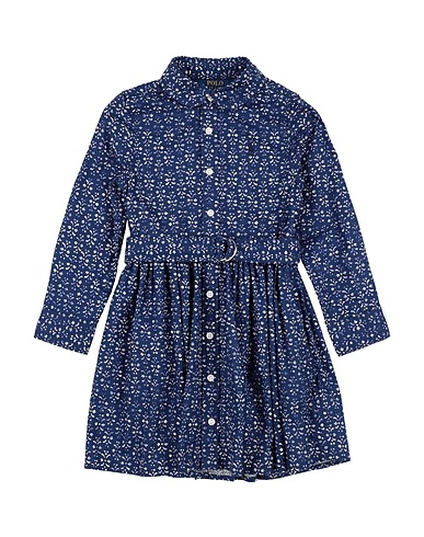 POLO RALPH LAUREN Dress Belted Oxford Shirtdress & Bloomer
 Midnight blue 100% Cotton