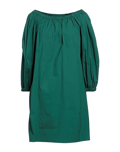 LIVIANA CONTI Vestito corto Verde smeraldo 64% Cotone, 31% Poliammide, 5% Elastan