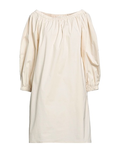 LIVIANA CONTI Vestito corto Beige 64% Cotone, 31% Poliammide, 5% Elastan