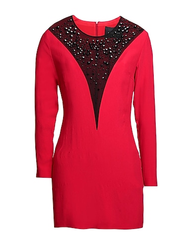 JOHN RICHMOND Sheath dress Red 50% Viscose, 50% Acetate