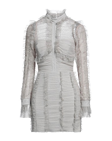 ELISABETTA FRANCHI 미니 원피스 라이트 그레이 100% 폴리에스테르