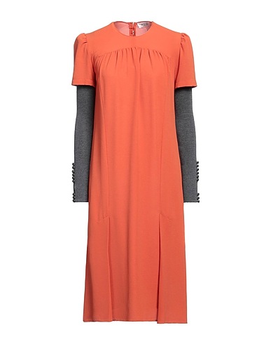 AVIÙ Midi dress Rust 95% Polyester, 5% Elastane