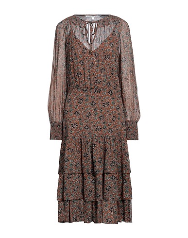 VERONICA BEARD Midi dress Brown 100% Viscose