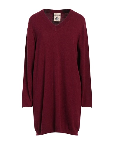 SEMICOUTURE Short dress Garnet 50% Cashmere, 50% Polyamide