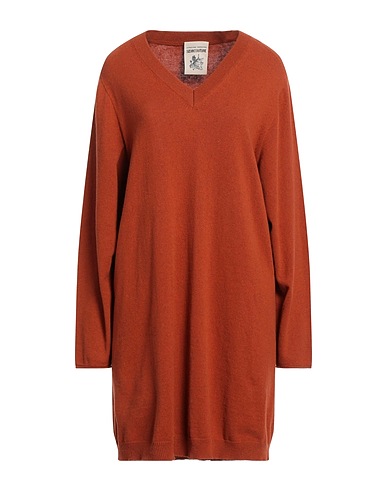 SEMICOUTURE Knit dress Rust 50% Cashmere, 50% Polyamide