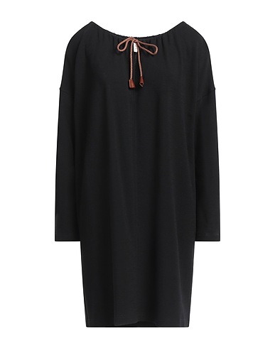 ALYSI Short dress CHOCOLAT Black 50% Viscose, 40% Virgin Wool, 10% Polyamide