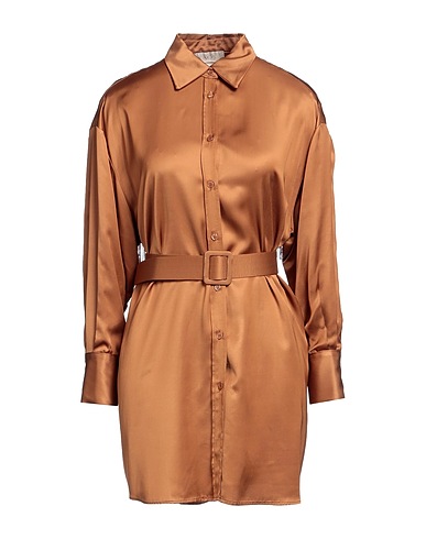 KAOS Shirt dress Camel 100% Viscose