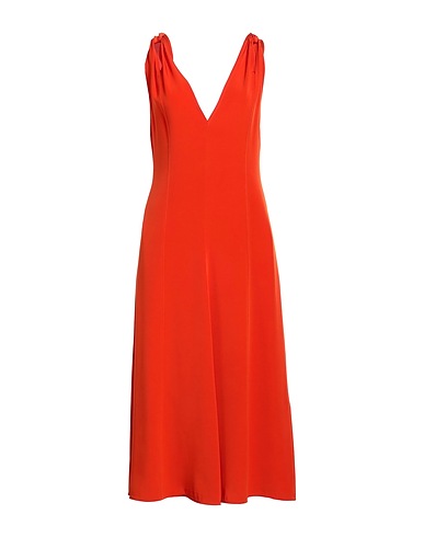 VICTORIA BECKHAM Elegant dress Orange 60% Acetate, 40% Viscose