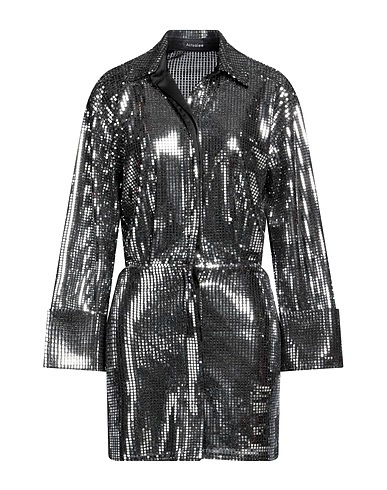 ACTUALEE Shirt dress Silver 87% Nylon, 7% Metallic fiber, 6% Elastane